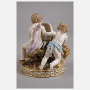 Meissen "Zwei Kinder mit Vogelbauer"