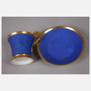 Nymphenburg Tasse mit Untertasse Klassizismus