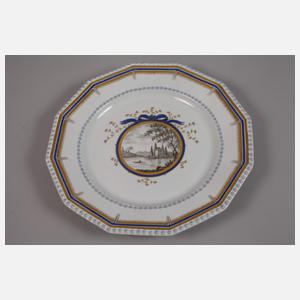 Nymphenburg Teller "Perl“ mit Grisaillemalerei