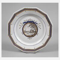 Nymphenburg Teller "Perl“ mit Grisaillemalerei111