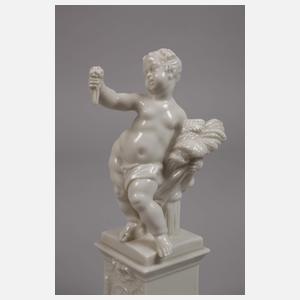 Nymphenburg Paar Putten mit "Bayerischem Wappen"