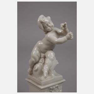 Nymphenburg Paar Putten mit "Bayerischem Wappen"