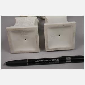 Nymphenburg Paar Putten mit "Bayerischem Wappen"