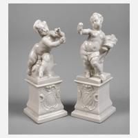 Nymphenburg Paar Putten mit "Bayerischem Wappen"111