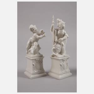 Nymphenburg sechs Putten mit "Bayerischem Wappen"