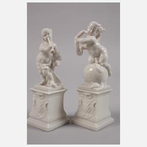 Nymphenburg sechs Putten mit "Bayerischem Wappen"