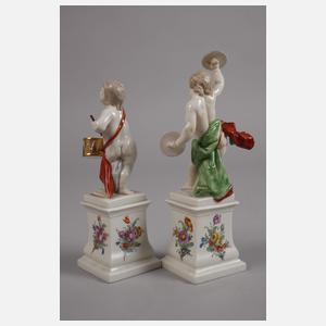 Nymphenburg Paar Putten mit "Bayerischem Wappen"