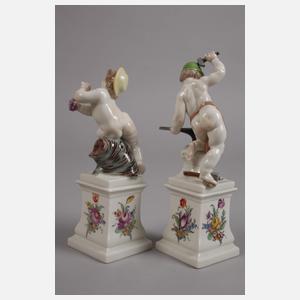 Nymphenburg Paar Putten mit "Bayerischem Wappen"