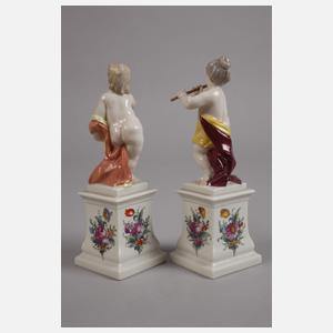 Nymphenburg Paar Putten mit "Bayerischem Wappen"