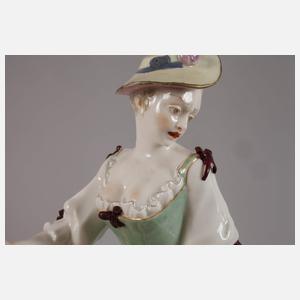 Nymphenburg "Dame mit zerissenem Rock und Hund"