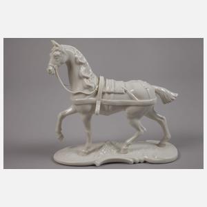 Nymphenburg "Kalesche mit Jägerin und Zugpferd"