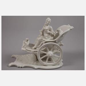 Nymphenburg "Kalesche mit Jägerin und Zugpferd"