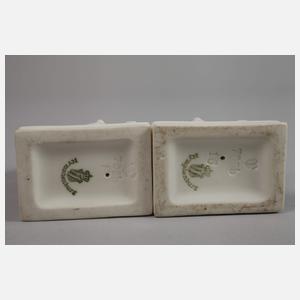 Nymphenburg Paar kleine "Löwen" als Wappenhalter