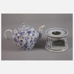 Rauenstein Teekanne und Rechaud "Vogelmuster"