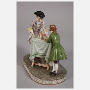 Volkstedt Rokokogruppe "Der kleine Architekt"