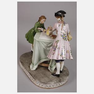 Volkstedt Rokokogruppe "Der kleine Architekt"