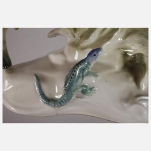 Karl Ens Volkstedt "Steinbock mit Echse"