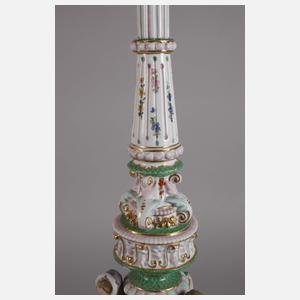 Wallendorf figürliche Blumensäule Watteaumalerei