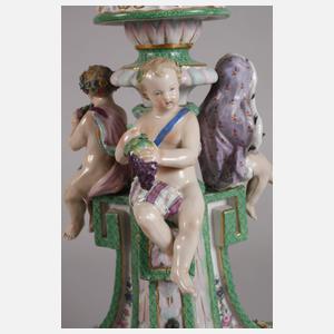 Wallendorf figürliche Blumensäule Watteaumalerei