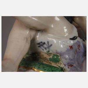 Wallendorf figürliche Blumensäule Watteaumalerei