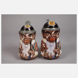 Drei Figurenkrüge Studentika