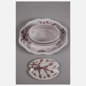 Lunéville Butterdose und Teller