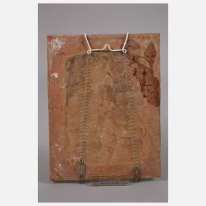 Zwei figürliche Wandfliesen