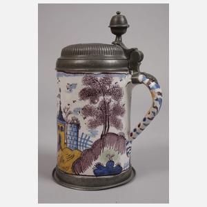 Kleiner Dresdner Fayencewalzenkrug