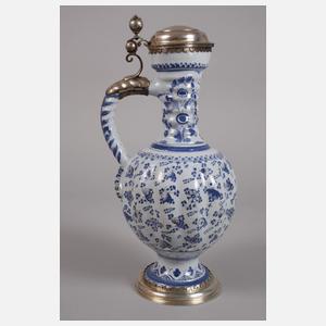 Hanauer Enghalskrug mit Silbermontierung