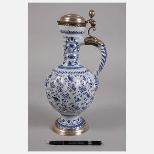 Hanauer Enghalskrug mit Silbermontierung