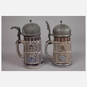 Zwei Figurenkrüge Frauenkirche München