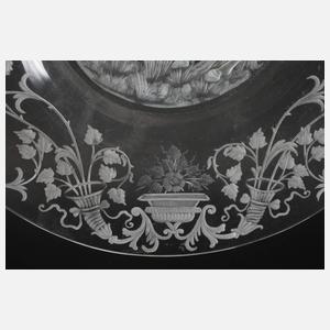 Steuben Glass Works feiner Schliffteller