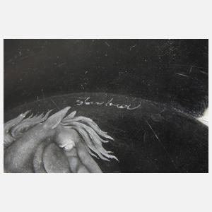 Steuben Glass Works feiner Schliffteller