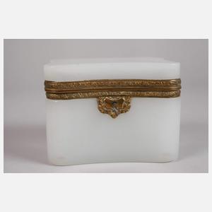 Biedermeier Zuckerdose Alabasterglas