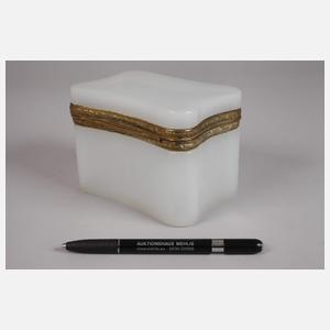 Biedermeier Zuckerdose Alabasterglas