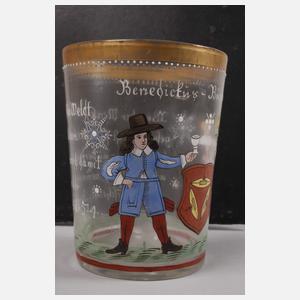 Großes Becherglas auf Benediktus Burmeister