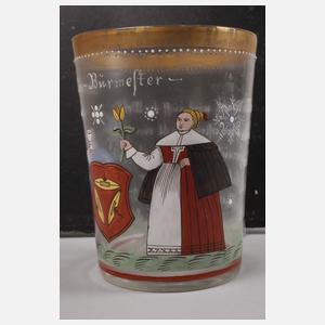 Großes Becherglas auf Benediktus Burmeister