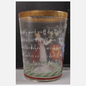 Großes Becherglas auf Benediktus Burmeister