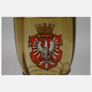 Paar übergroße Wappenpokale