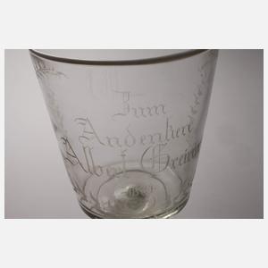 Übergroßes Weißrandglas