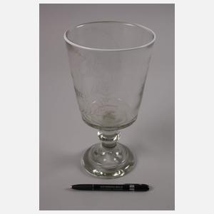 Übergroßes Weißrandglas