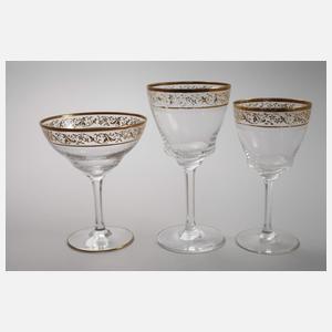 Fünf Gläser Goldrand