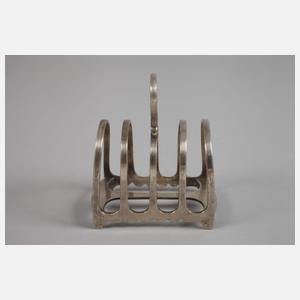 Silber Durchbruchschale und Toastständer