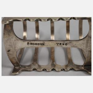 Silber Durchbruchschale und Toastständer