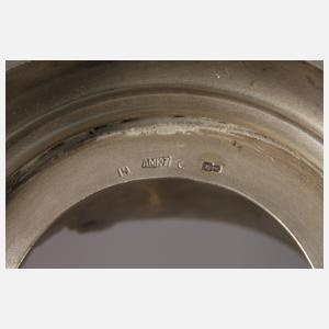 Zwei russische Teeglashalter Silber