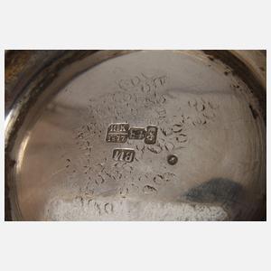 Zwei russische Teeglashalter Silber