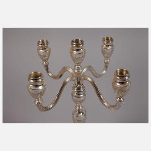 Silber fünfarmiger Tafelleuchter