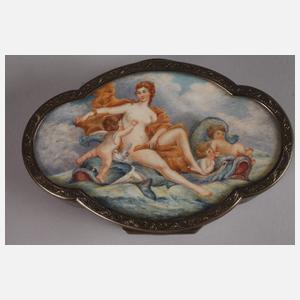 Silberdose mit Miniaturmalerei