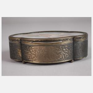 Silberdose mit Miniaturmalerei