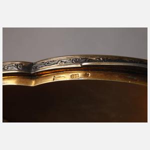 Silberdose mit Miniaturmalerei